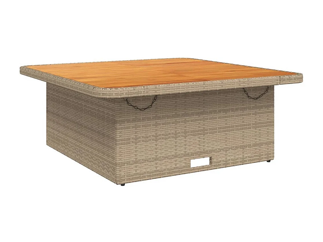 Gorham  Ensemble à manger de jardin avec coussins 5pcs Beige poly rotin