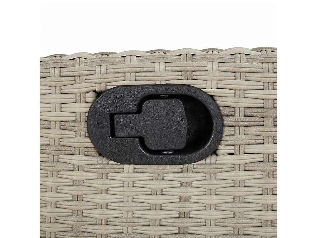 Garden Furniture -  Ensemble à manger de jardin et coussins 5 pcs gris clair rotin