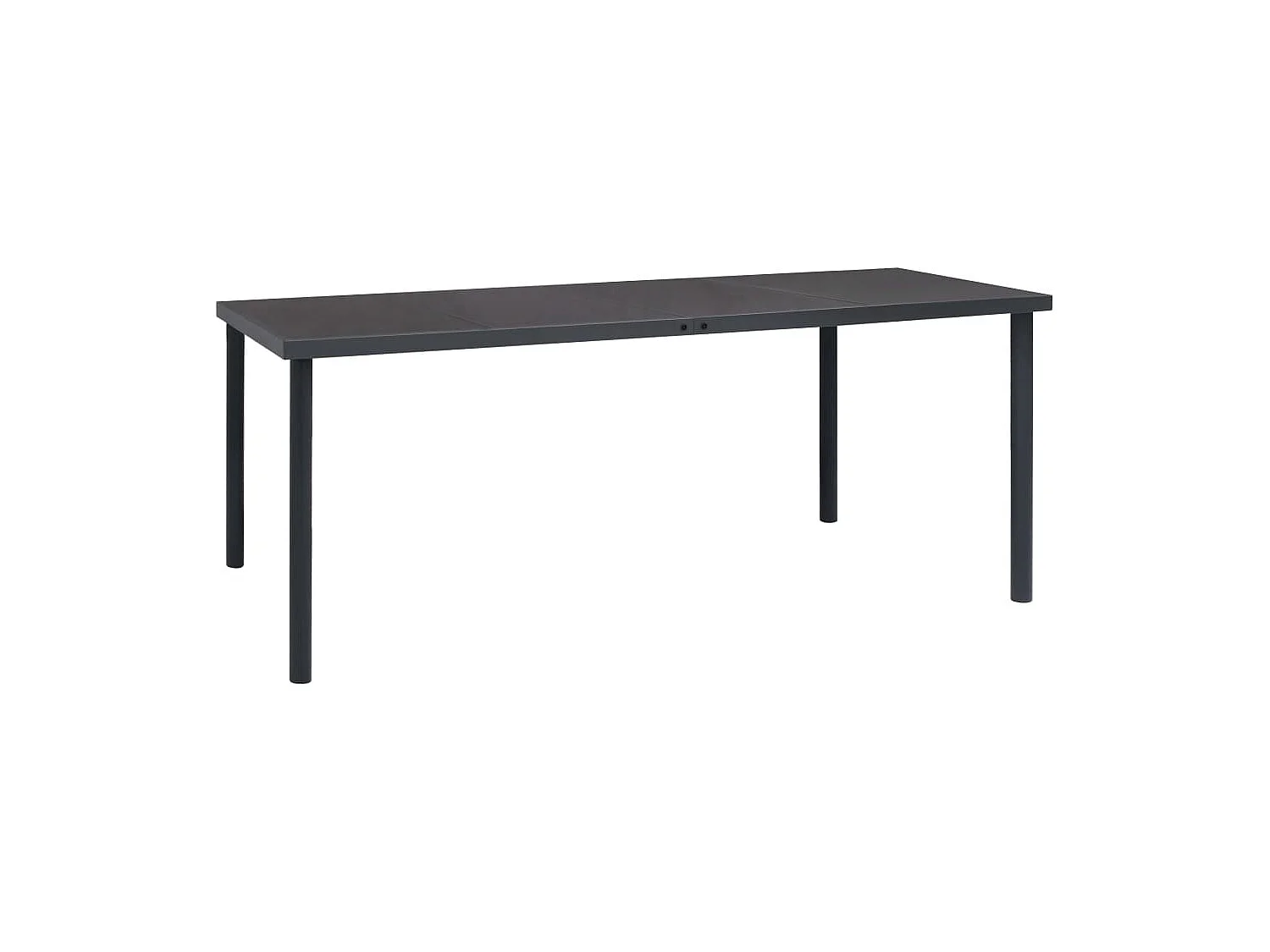 Hyères  Juego de comedor para jardín 9 piezas acero y textilene negro