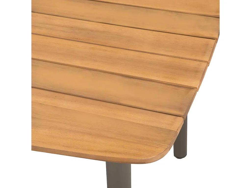 Baldwin  Set de muebles de comedor de jardín 7 piezas de ratán PE gris