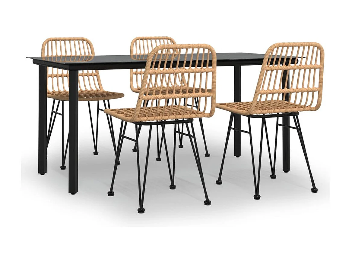 Ballyhaise  5-delige Tuinset poly rattan