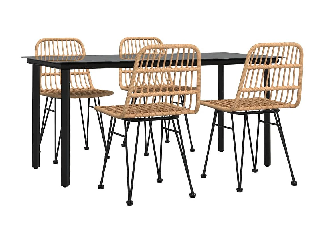 Ballyhaise  5-delige Tuinset poly rattan