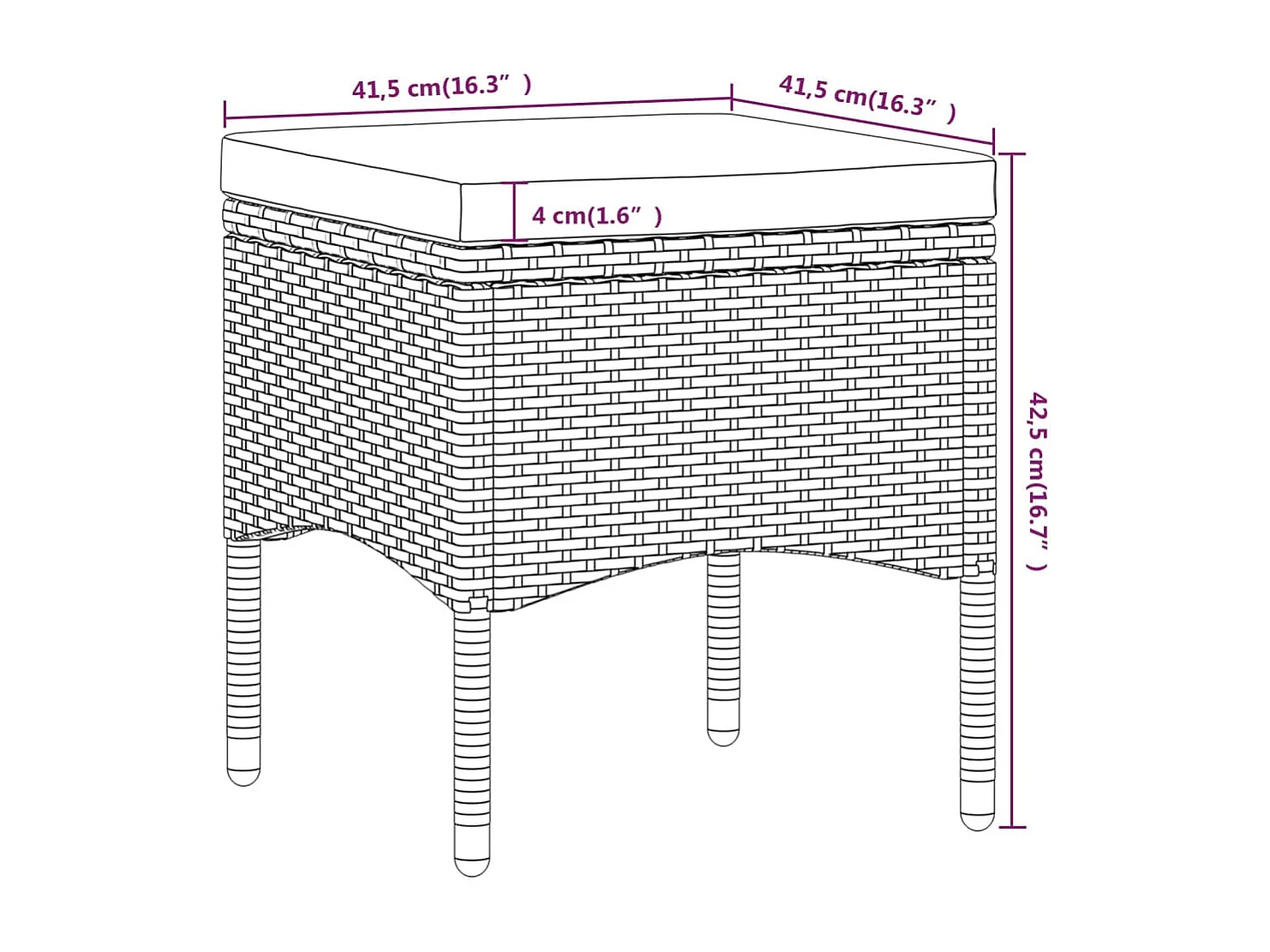 Roan  Ensemble à Manger jardin 5 pcs résine tressée verre trempé Gris