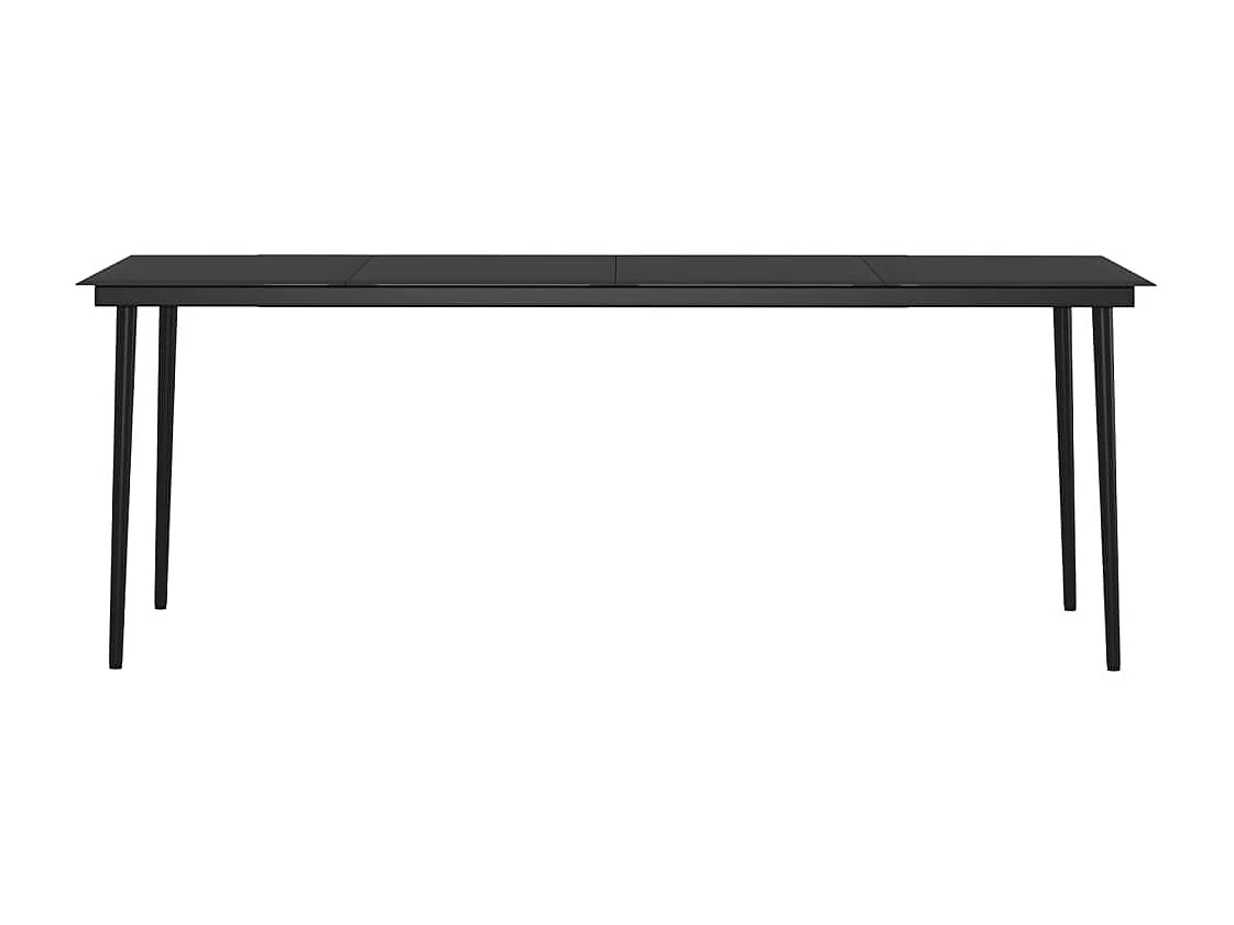 Cesarino  Ensemble à manger de jardin coussins 7pcs Gris et noir