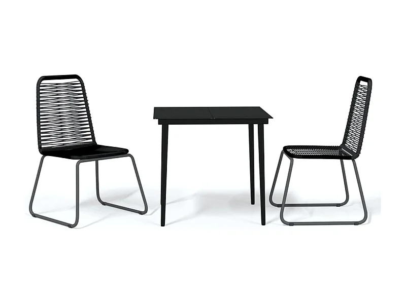 Anssi  3-delige Tuinset zwart