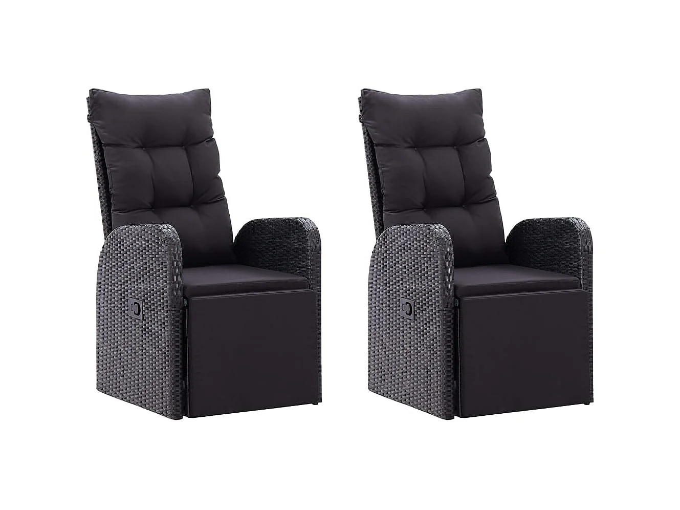 Simon-Paul  Juego de comedor de jardín 3 piezas negro