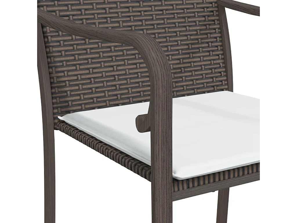 Leonie  3-delige Tuinset met kussens poly rattan en staal