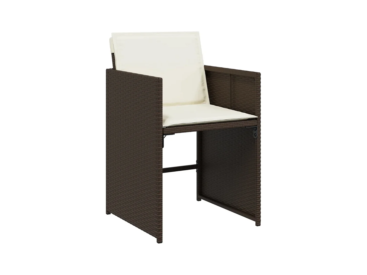 Enfield  Ensemble à manger de jardin et coussins 11 pcs marron rotin