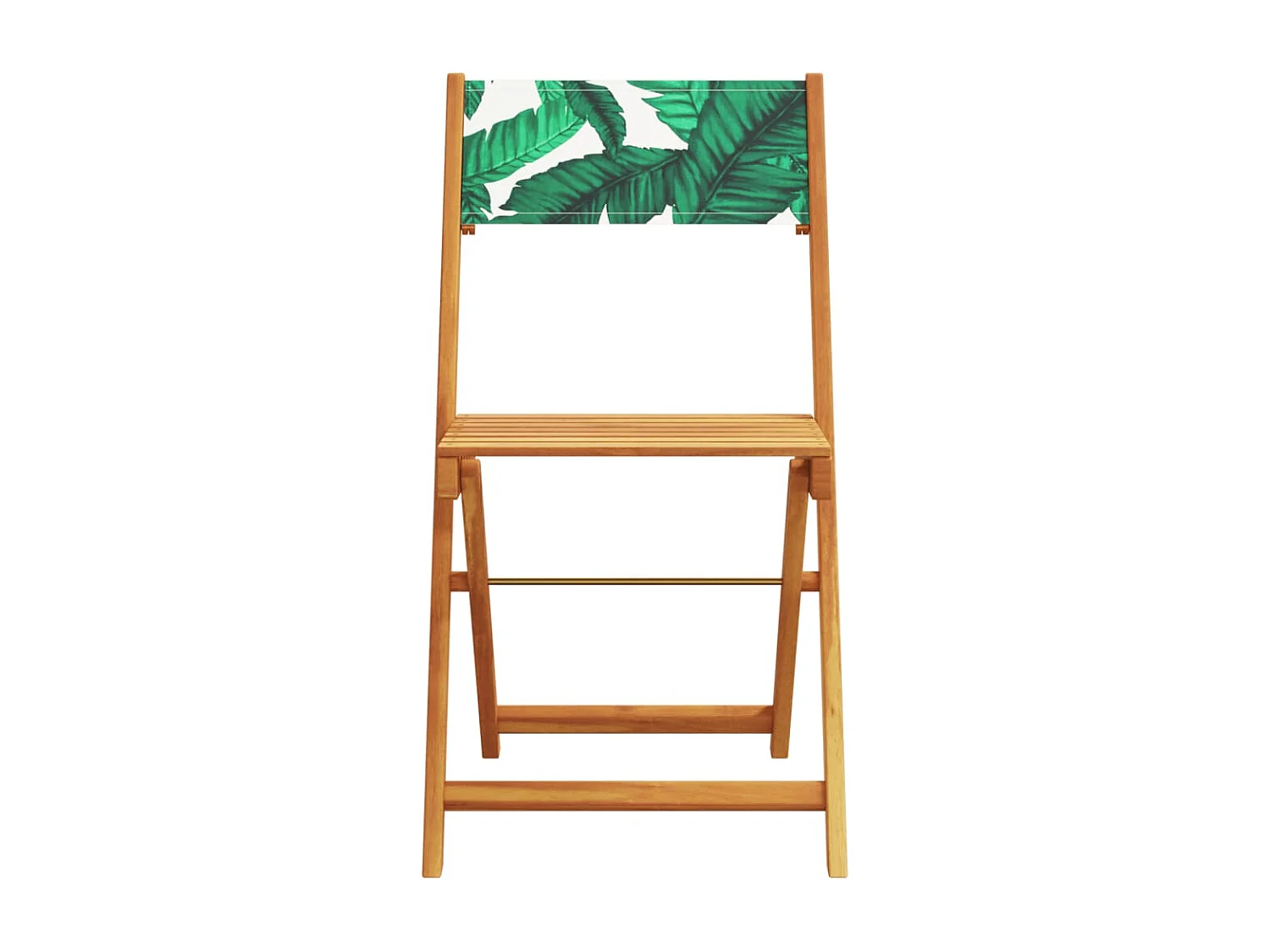 Bay Minette  Ensemble à manger de jardin 5 pcs motif de feuilles tissu bois