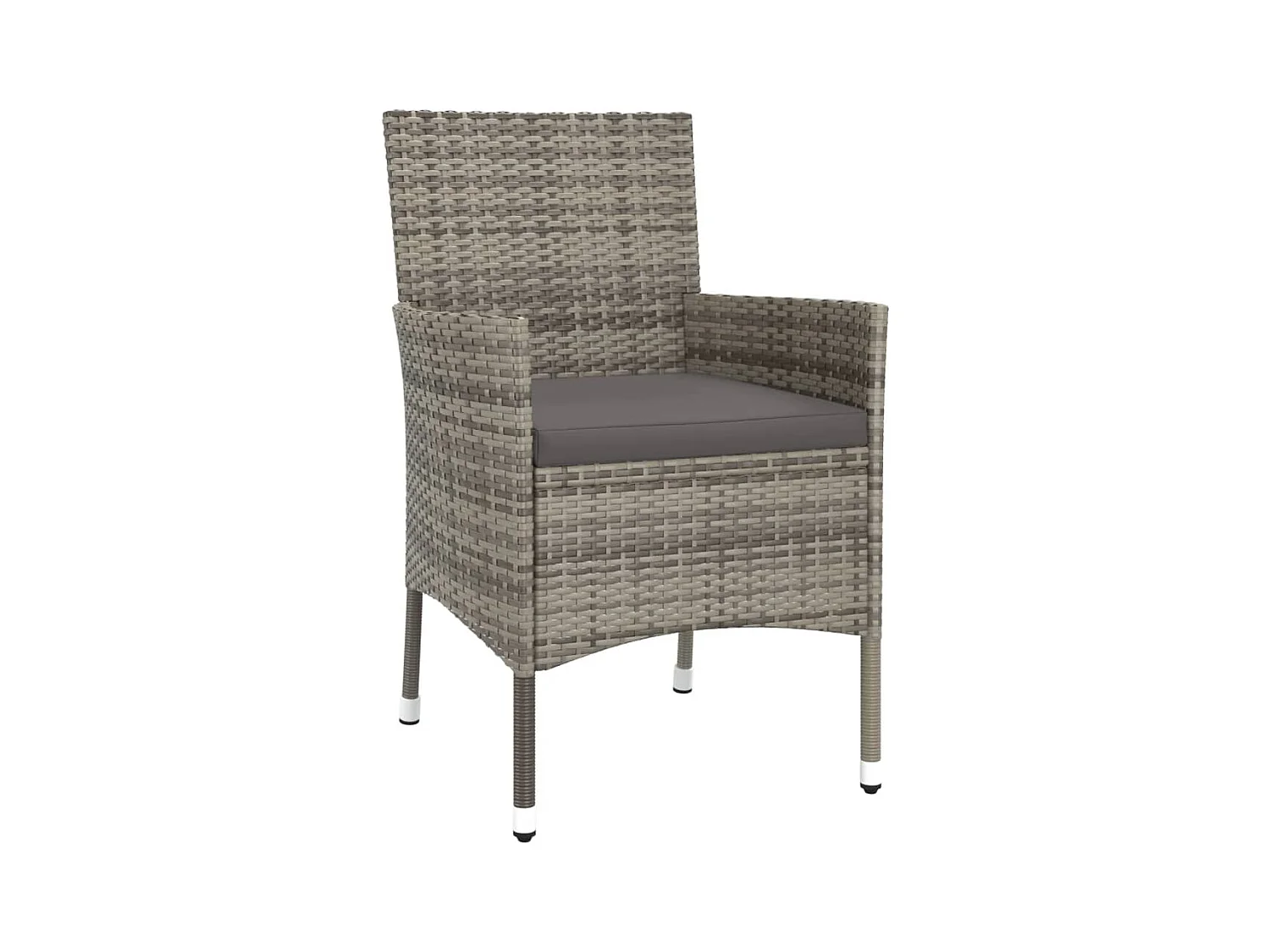 Alceste  Ensemble à manger de jardin 3 pcs coussins gris résine tressée