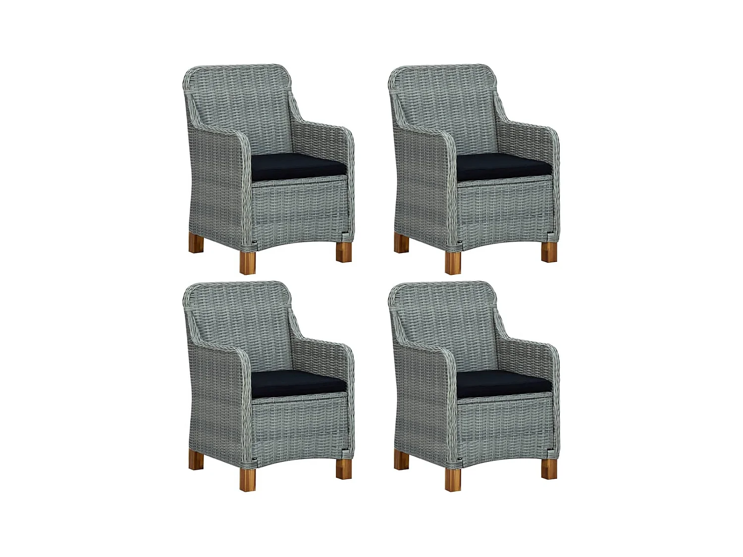 Murrieta  Ensemble à manger de jardin 5 pcs Gris clair