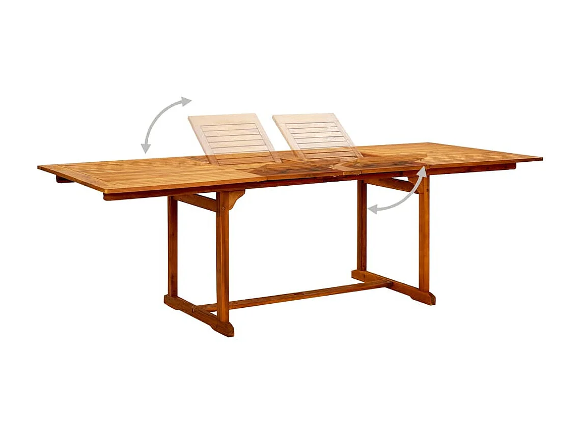 Claire-Corinne  Juego de comedor para jardín 9 piezas madera maciza de acacia