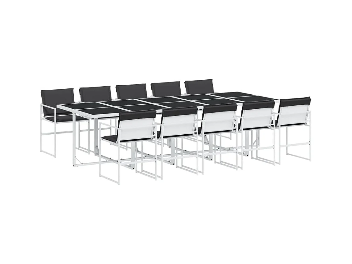 Svidir  11-delige Tuinset met kussens textileen wit