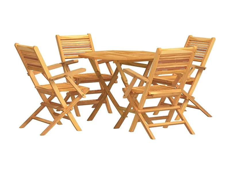 Corato  Ensemble à manger de jardin 5 pcs Bois de teck massif