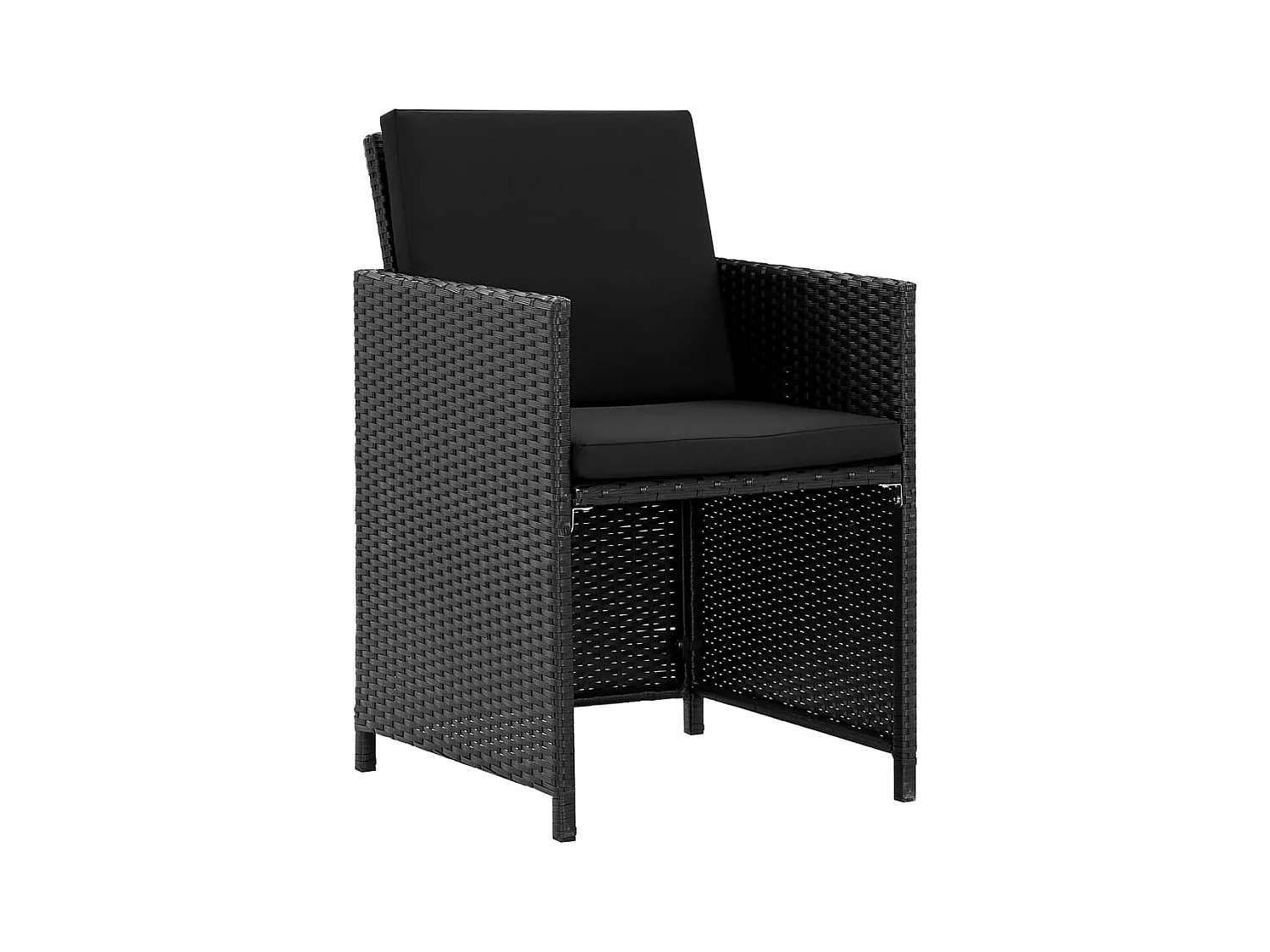 Fultondale  Ensemble à manger d'extérieur 9pcs coussins résine tressée noir