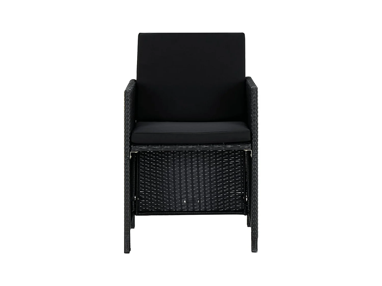 Fultondale  Ensemble à manger d'extérieur 9pcs coussins résine tressée noir