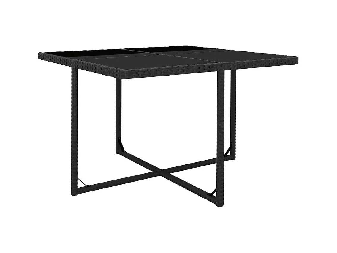 Fultondale  Ensemble à manger d'extérieur 9pcs coussins résine tressée noir