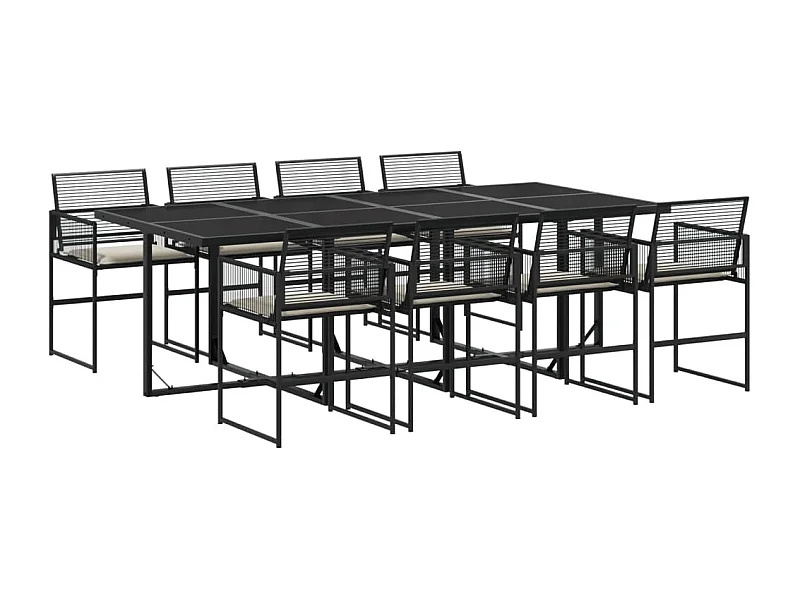 Vynne  9-delige Tuinset poly rattan zwart