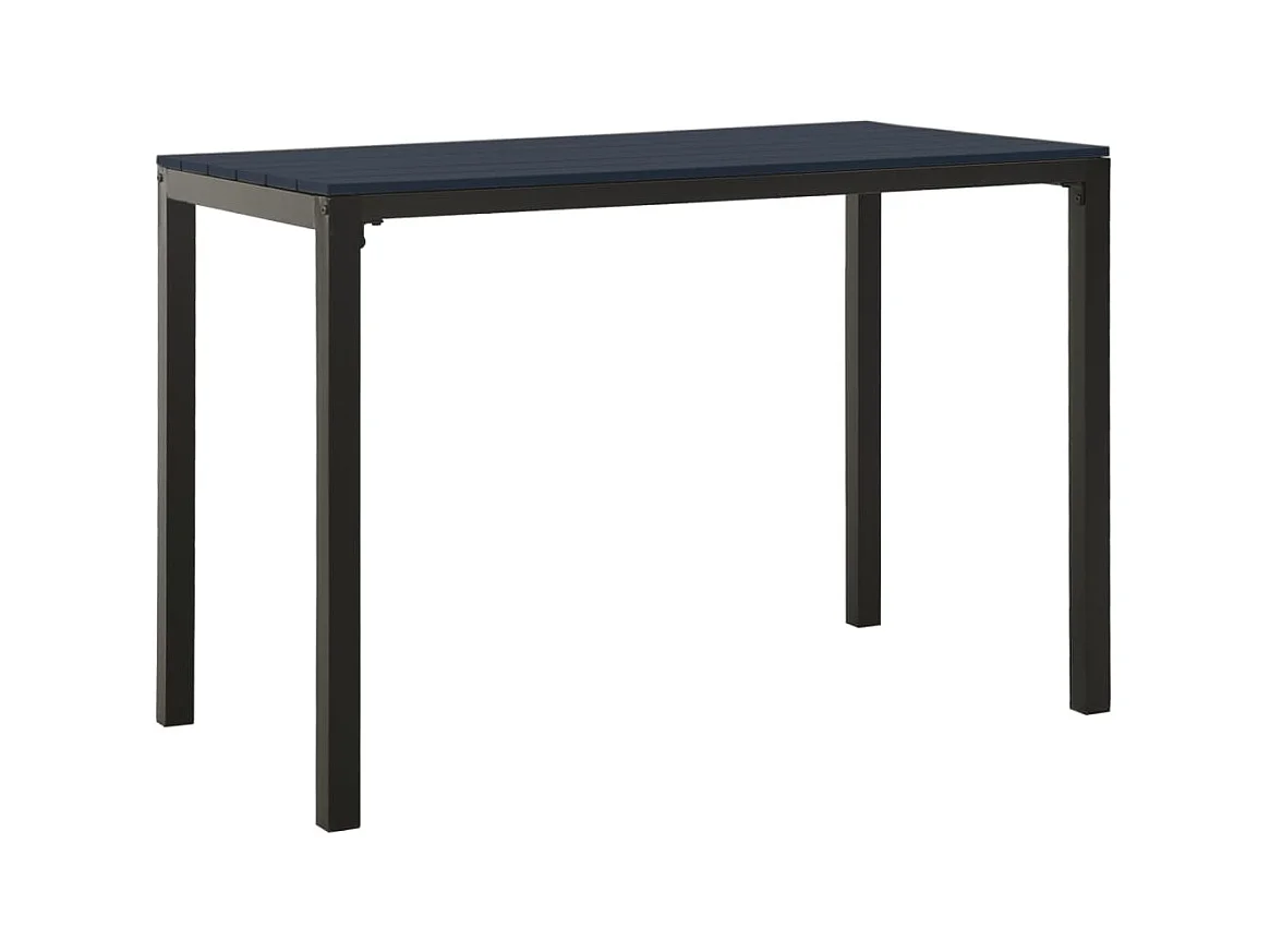 Zelric  Ensemble à manger de jardin 3 pcs acier et WPC noir