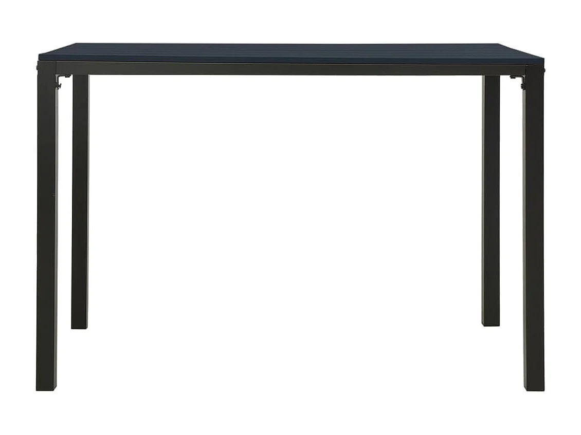 Zelric  Ensemble à manger de jardin 3 pcs acier et WPC noir