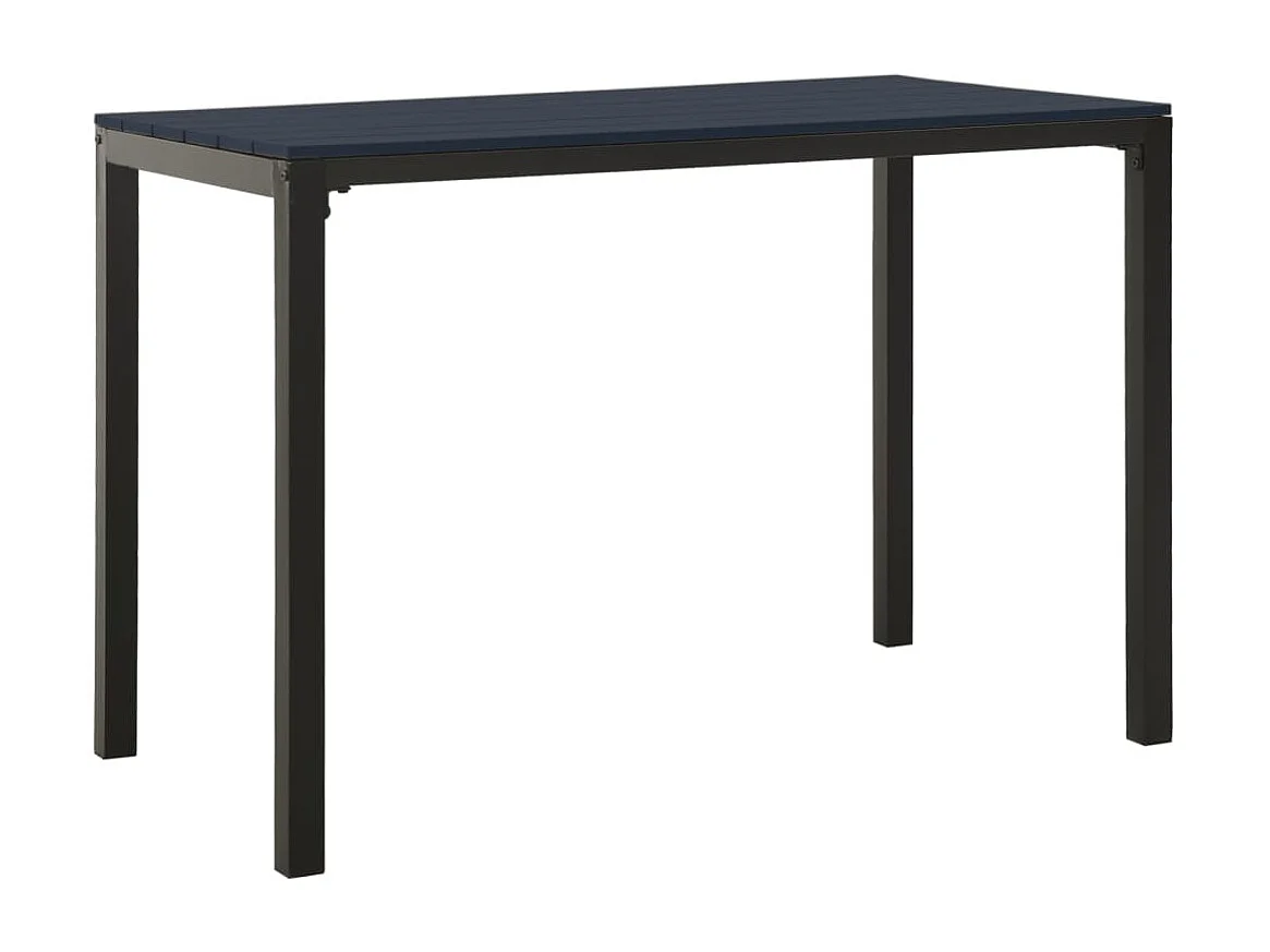 Zelric  Ensemble à manger de jardin 3 pcs acier et WPC noir