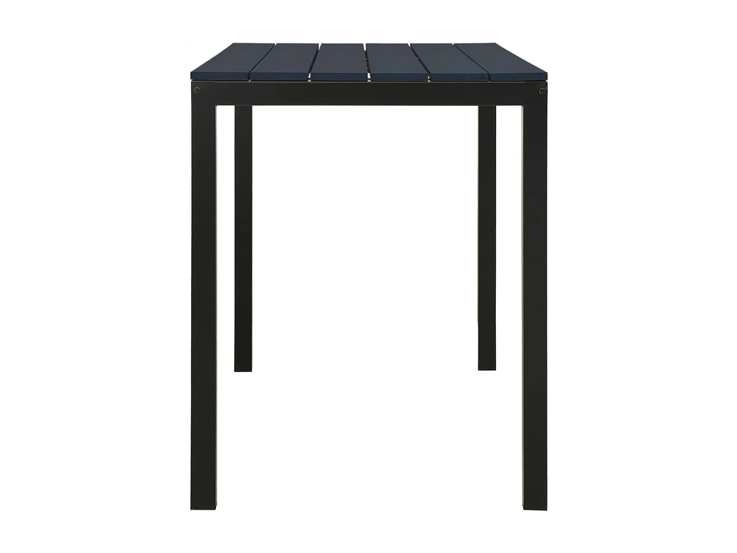 Zelric  Ensemble à manger de jardin 3 pcs acier et WPC noir