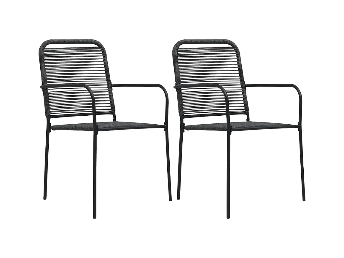 Union City  Ensemble à manger de jardin 3 pcs noir verre et acier