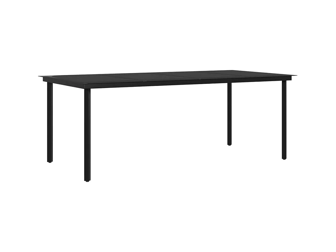 Hillsboro  Ensemble à manger de jardin et coussins 9pcs Gris/noir