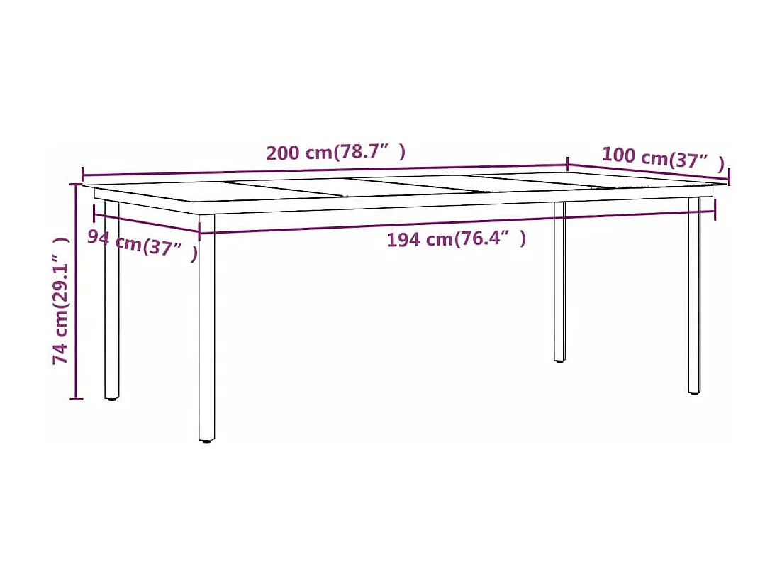 Hillsboro  9-delige Tuinset met kussens grijs en zwart