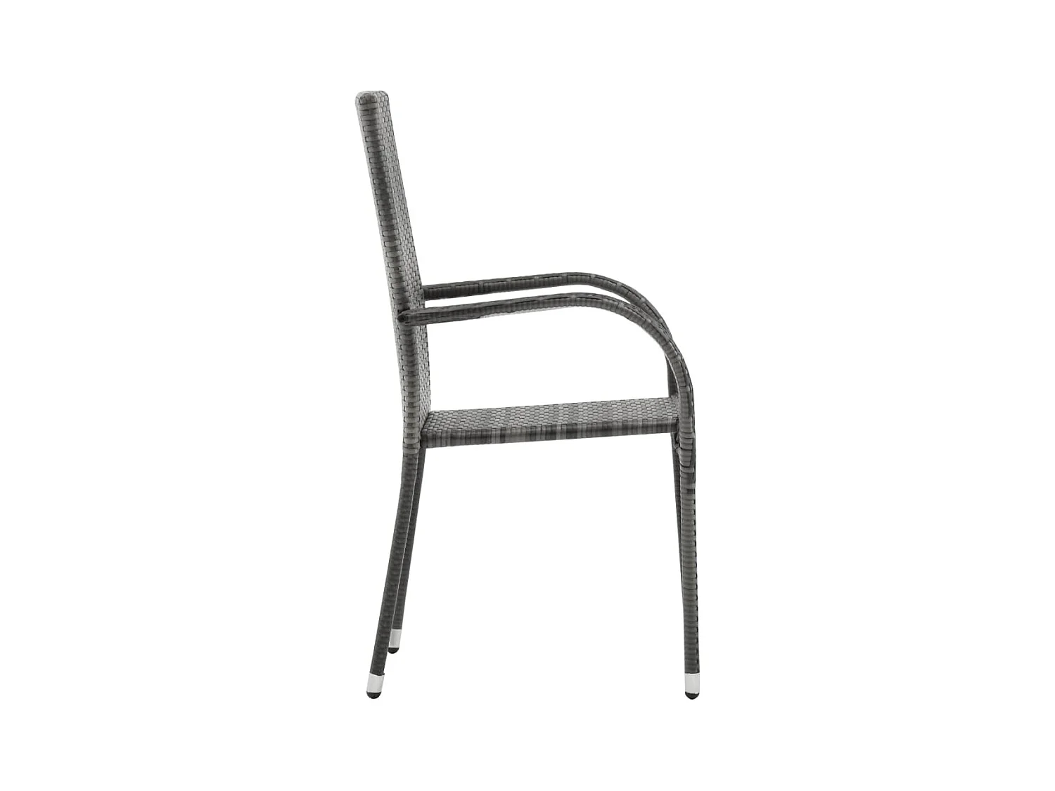 Eric Cole  Ensemble à manger de jardin 7 pcs Résine tressée Gris