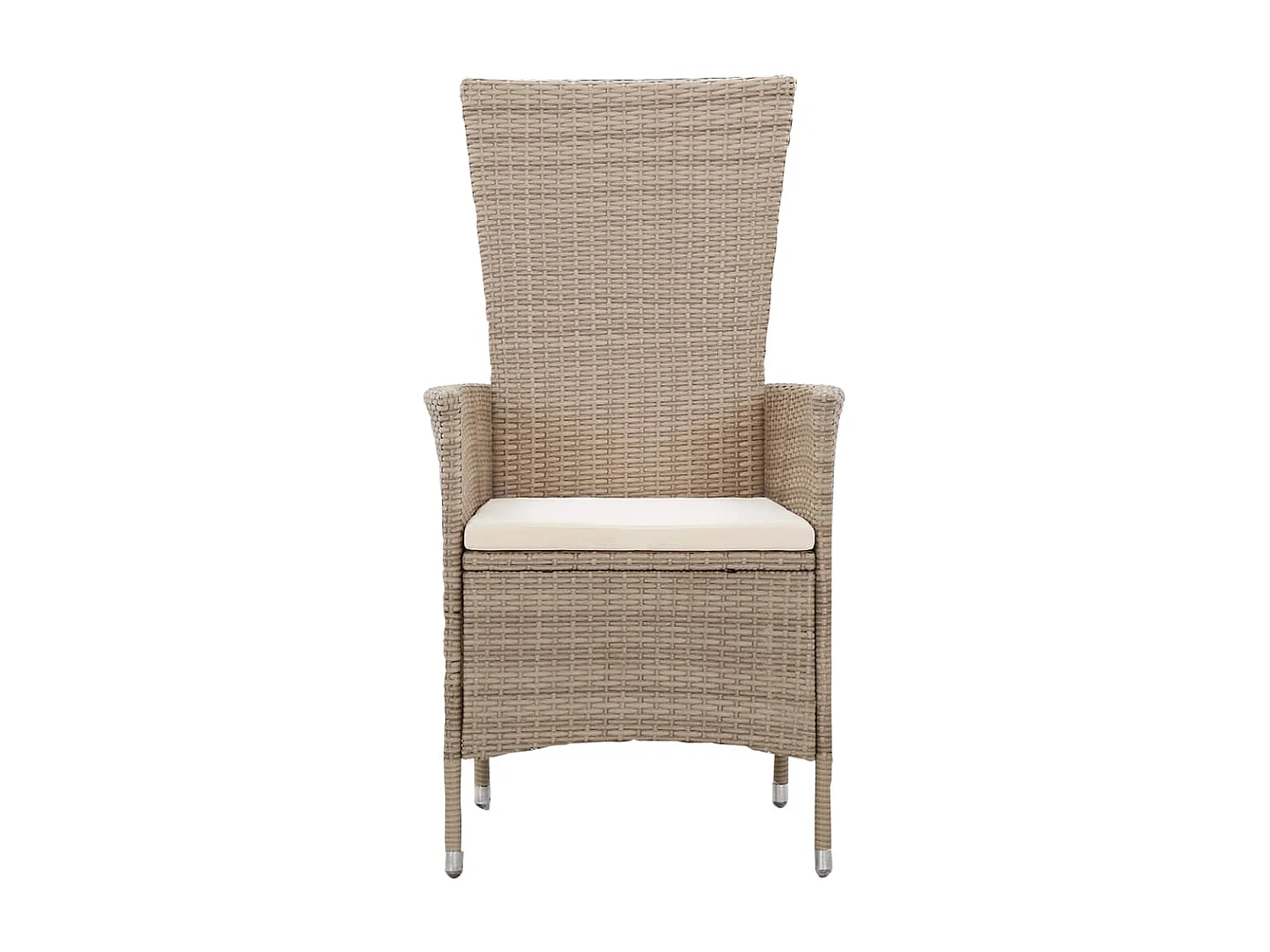 Zeldrik  Ensemble à manger de jardin avec coussins 7 pcs Beige