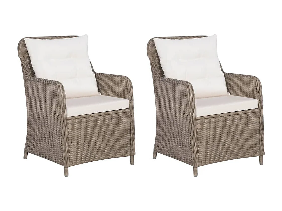 Jay Paul  Ensemble à manger de jardin 3 pcs Marron