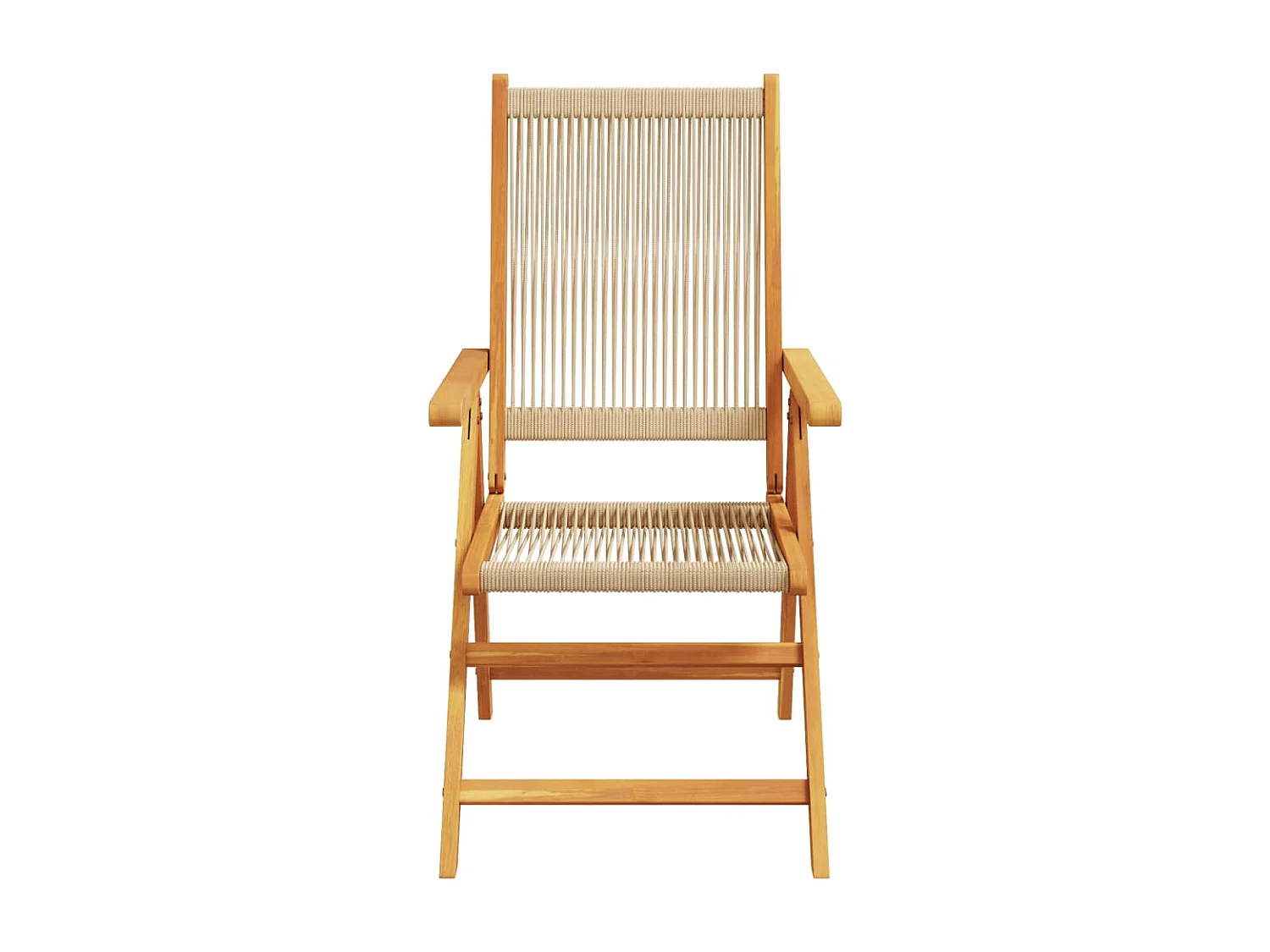 Molfetta  Ensemble à Manger de jardin 7pcs beige polypropylène et bois