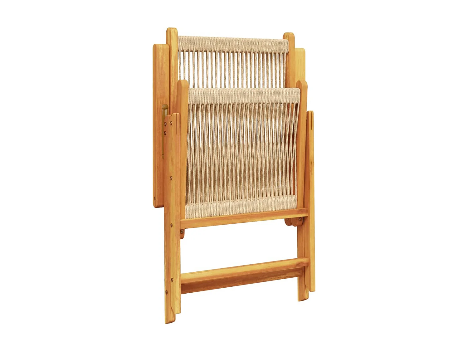 Molfetta  Ensemble à Manger de jardin 7pcs beige polypropylène et bois