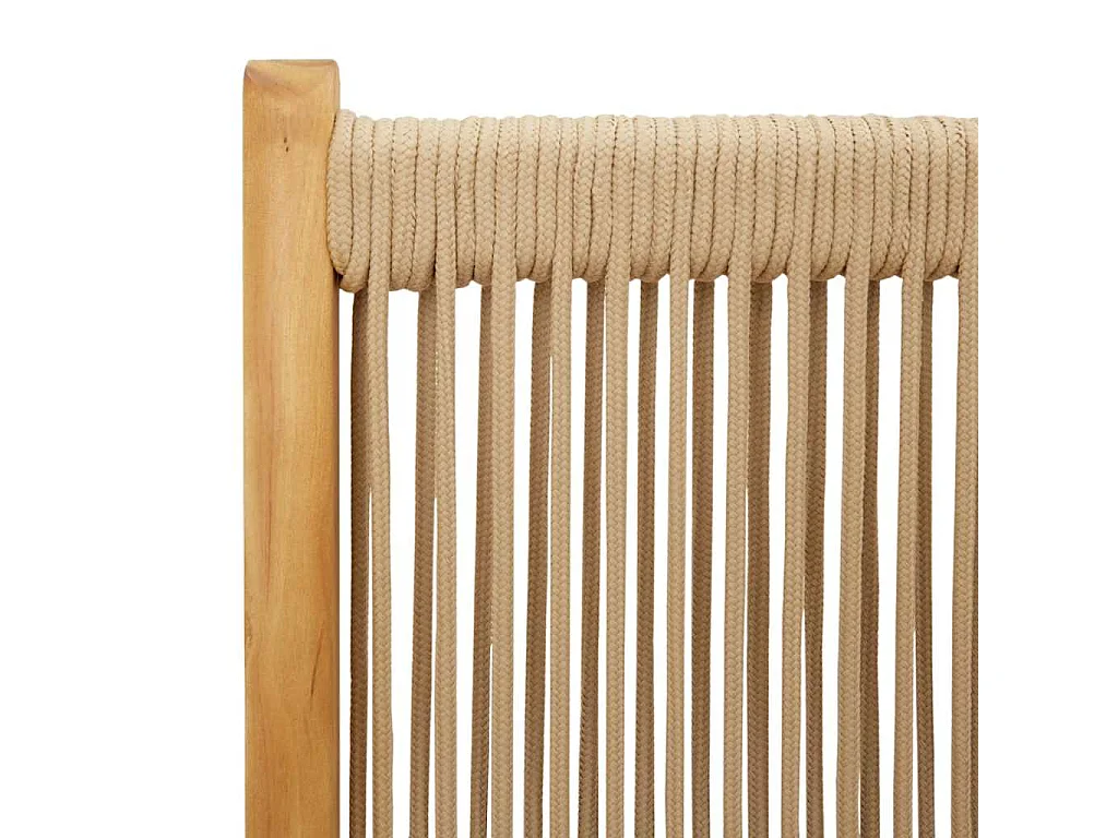 Molfetta  Ensemble à Manger de jardin 7pcs beige polypropylène et bois