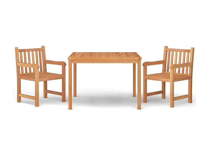 Uldum  3-delige Tuinset massief teakhout