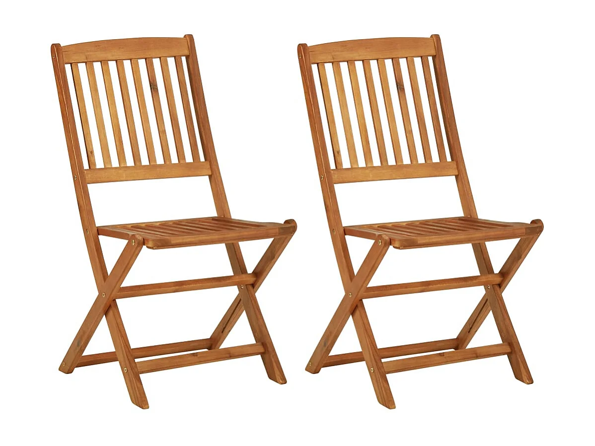 Aghaboe  Ensemble à manger de jardin pliable 3 pcs Bois d'acacia solide