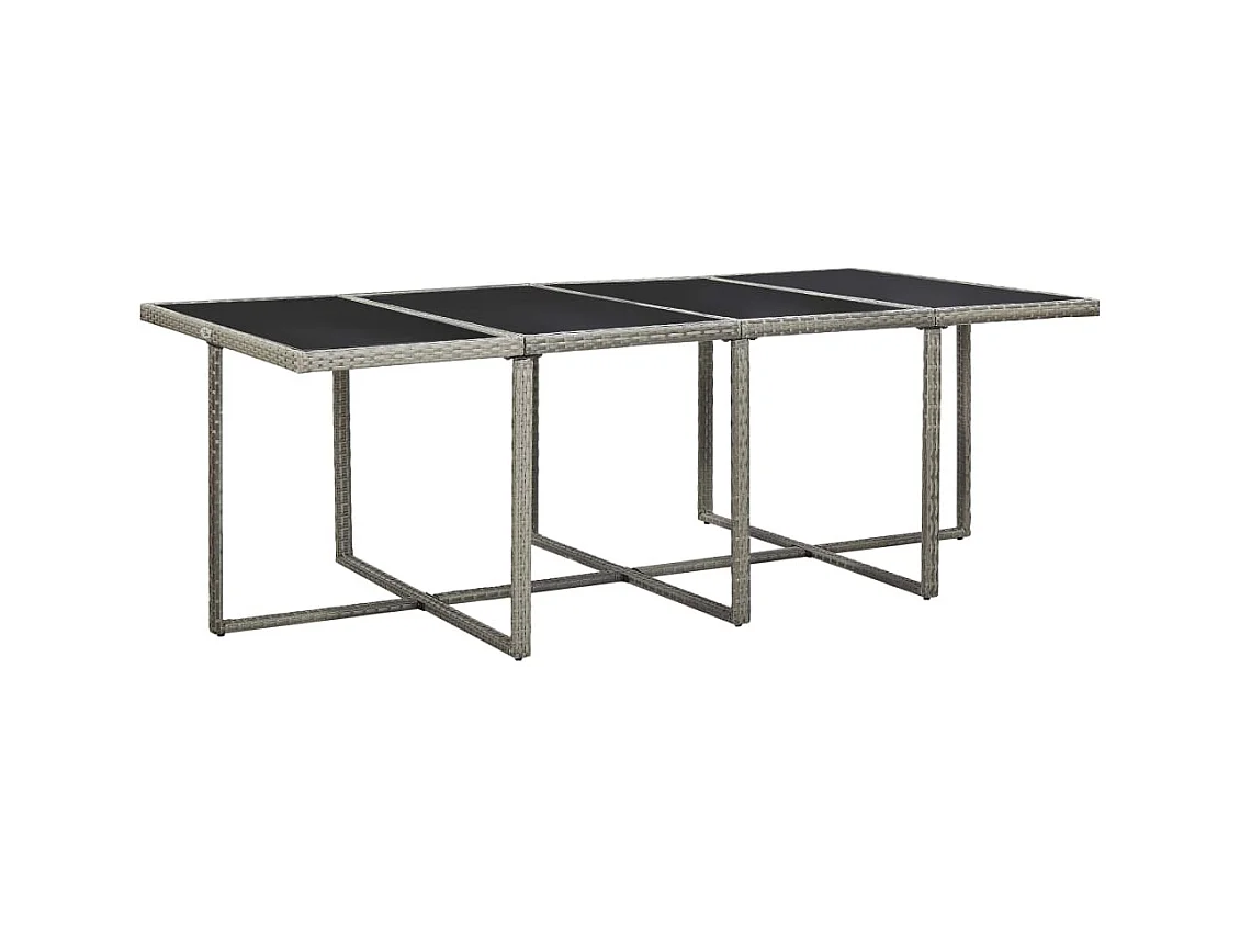 Chenoa  13-delige Tuinset met kussens poly rattan grijs