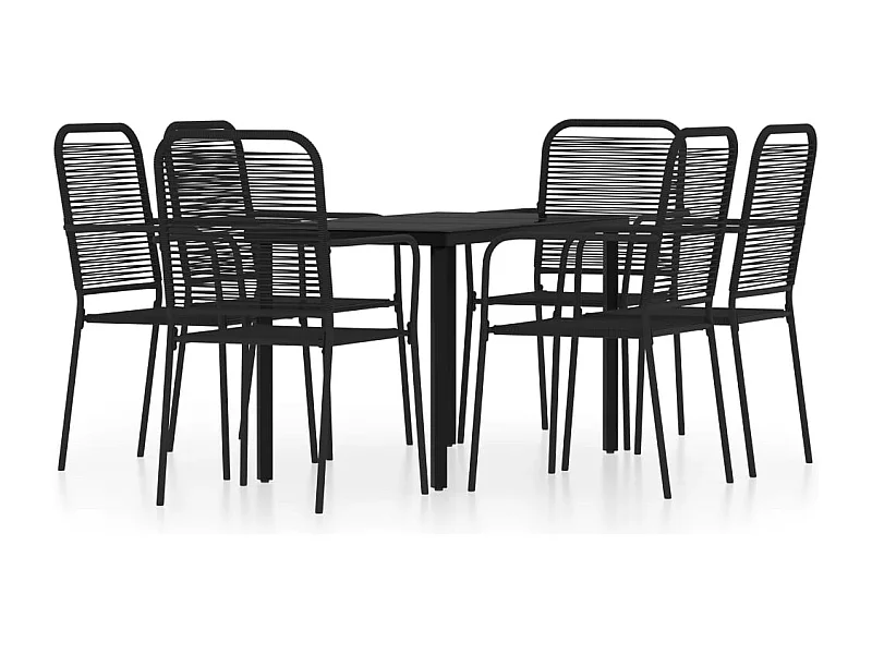 Scott  7-delige Tuinset zwart