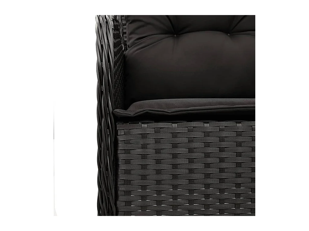 Altamura  7-delige Tuinset met kussens poly rattan zwart