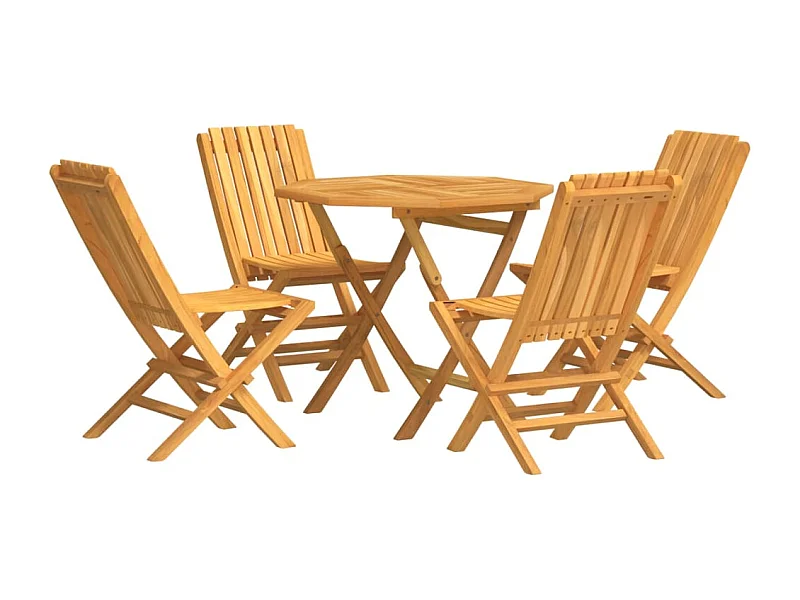 Blacksburg  Ensemble à manger de jardin 5 pcs Bois de teck massif