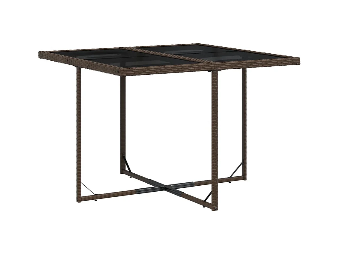 Zele  5-delige Tuinset met kussens poly rattan bruin