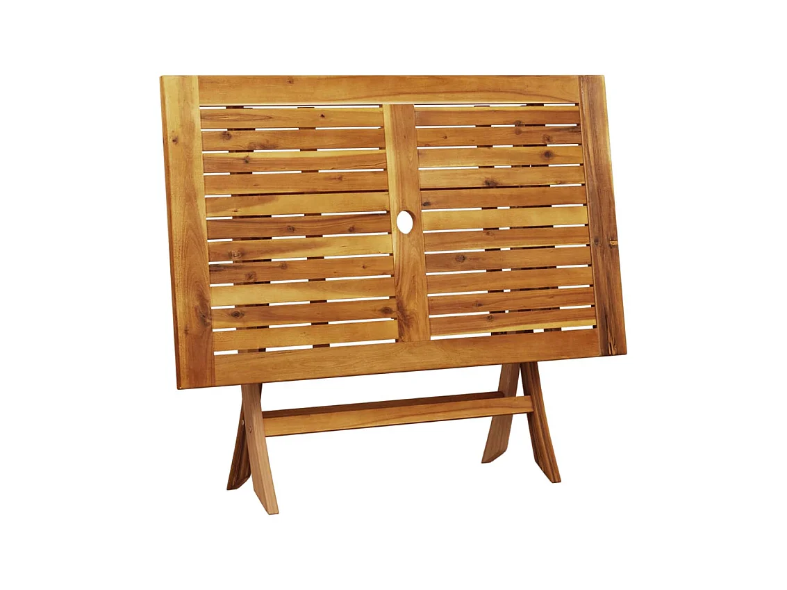 Katryn  Ensemble à manger de jardin 5 pcs résine tressée et bois massif