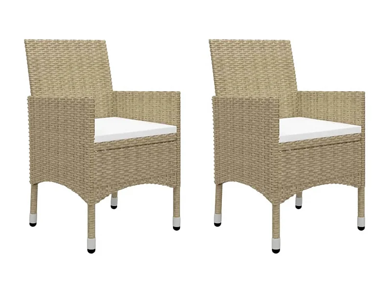 Saluzzo  Ensemble à manger de jardin 5 pcs Beige