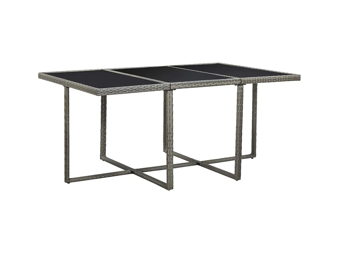 Chenoa  11-delige Tuinset met kussens poly rattan grijs