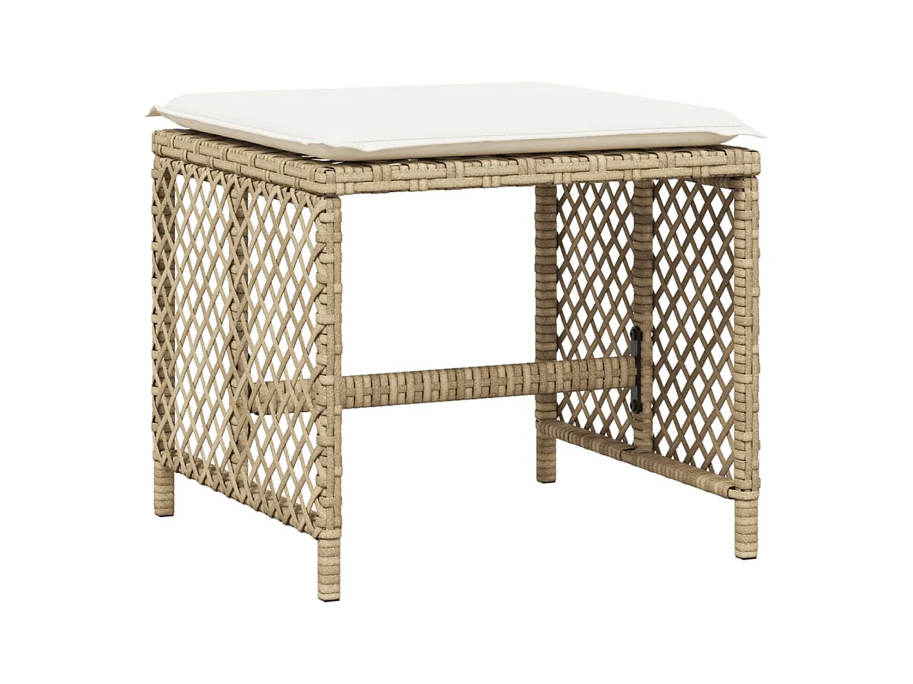 Lubbeek  Ensemble à manger de jardin et coussins 11 pcs beige poly rotin