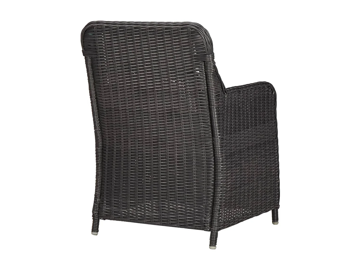 Alvar  Ensemble à manger d'extérieur 7 pcs Résine tressée Noir