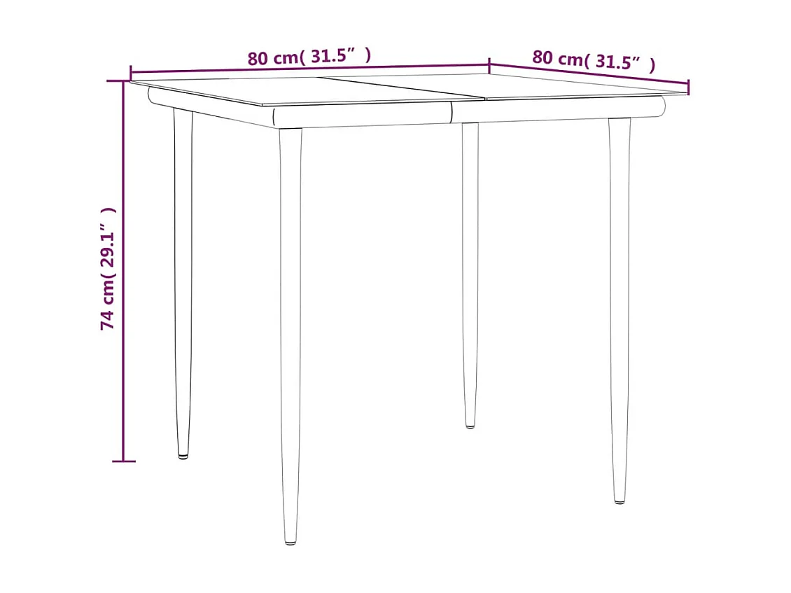 Teis  Ensemble à manger de jardin 5 pcs coussins gris résine tressée