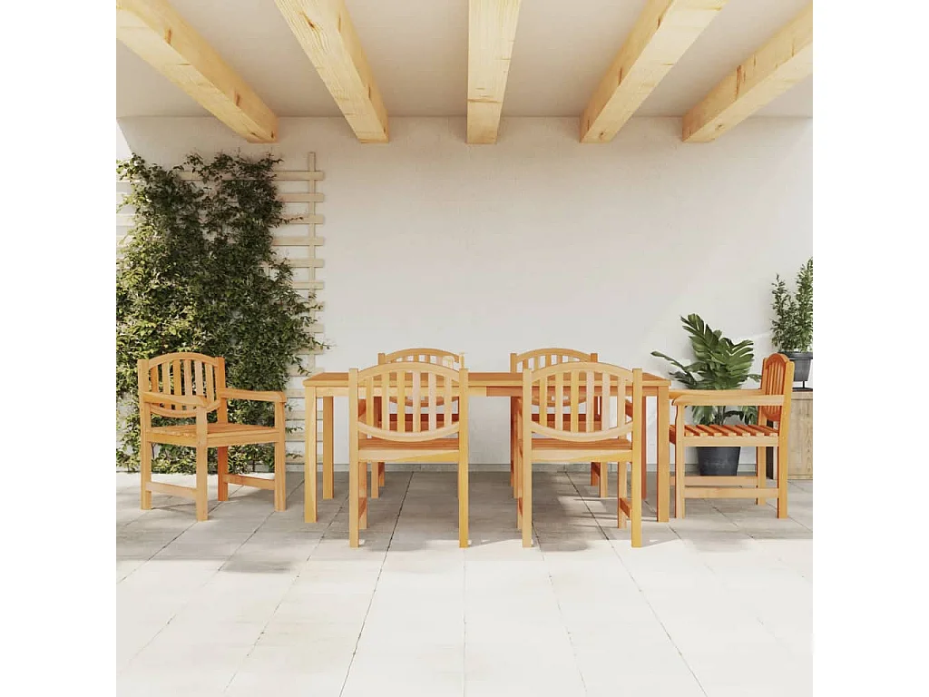 Prolenta Premium -  7-delige Tuinset massief teakhout