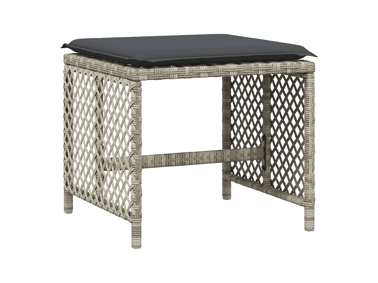 Lubbeek  Ensemble à manger de jardin et coussins 13 pcs gris clair rotin